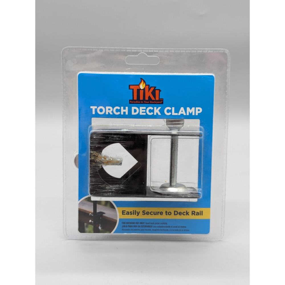 TIKI Brand Universal Deck Rail Baluster Clamp, Torch Mounting Bracket Accessory